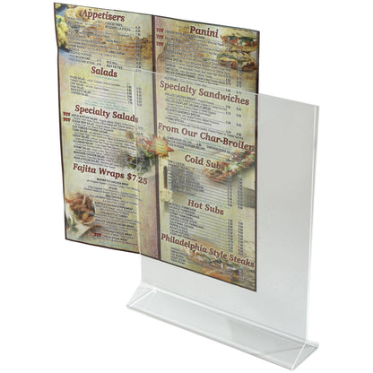 ATCH-811 - Double-Sided Clear Acrylic Menu Stand - 8" x 11"