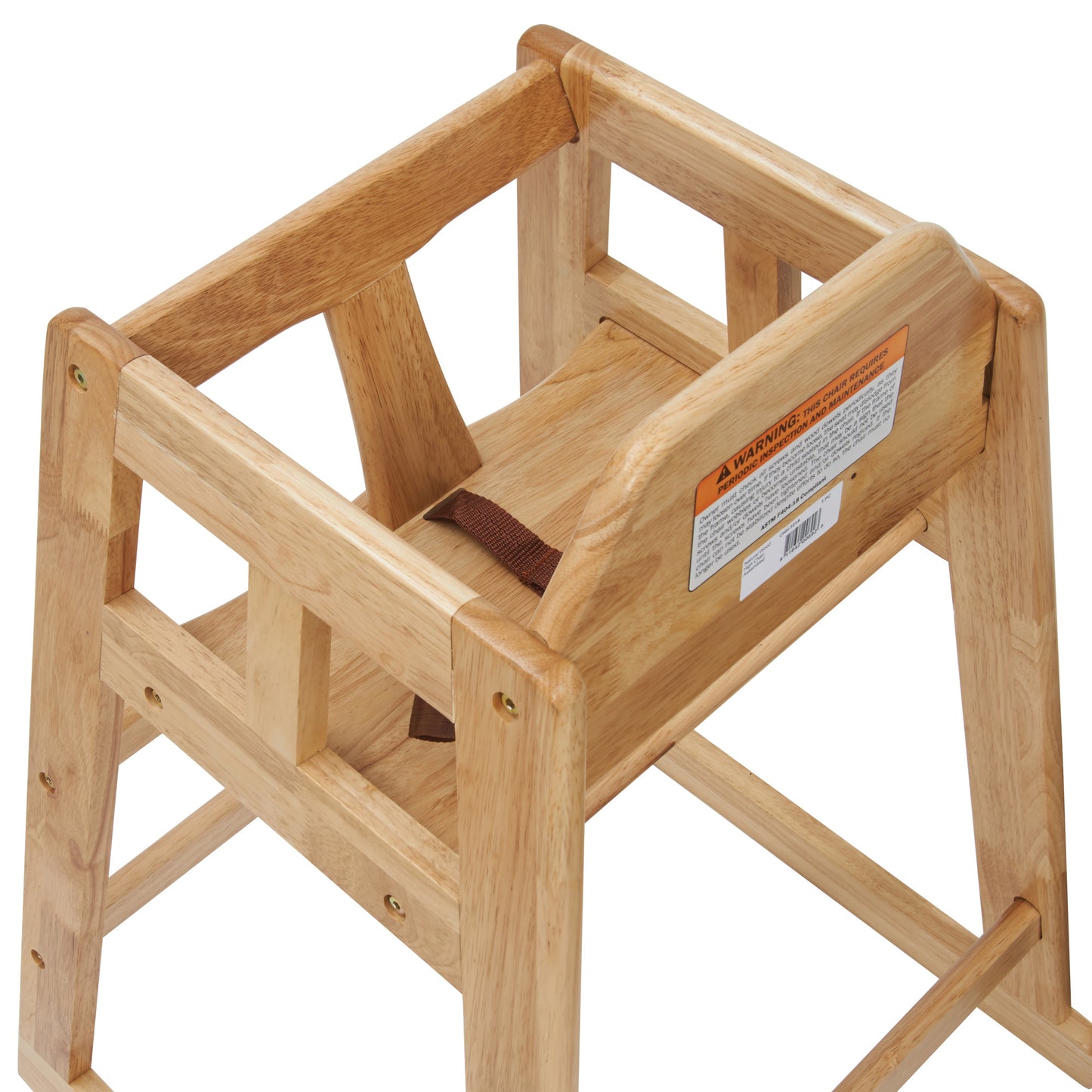 CHH-101A - Wooden High Chair, Assembled - Natural