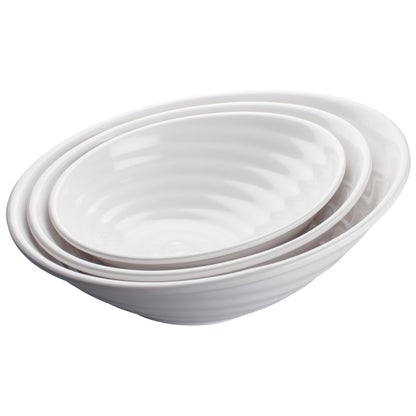 WDM003-202 - 14"Dia Melamine Angle Bowl, White, 12pcs/case