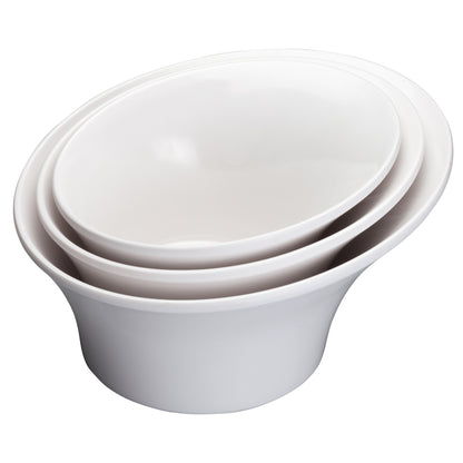 WDM004-202 - 7-1/4"Dia Melamine Angle Bowl, White, 24pcs/case