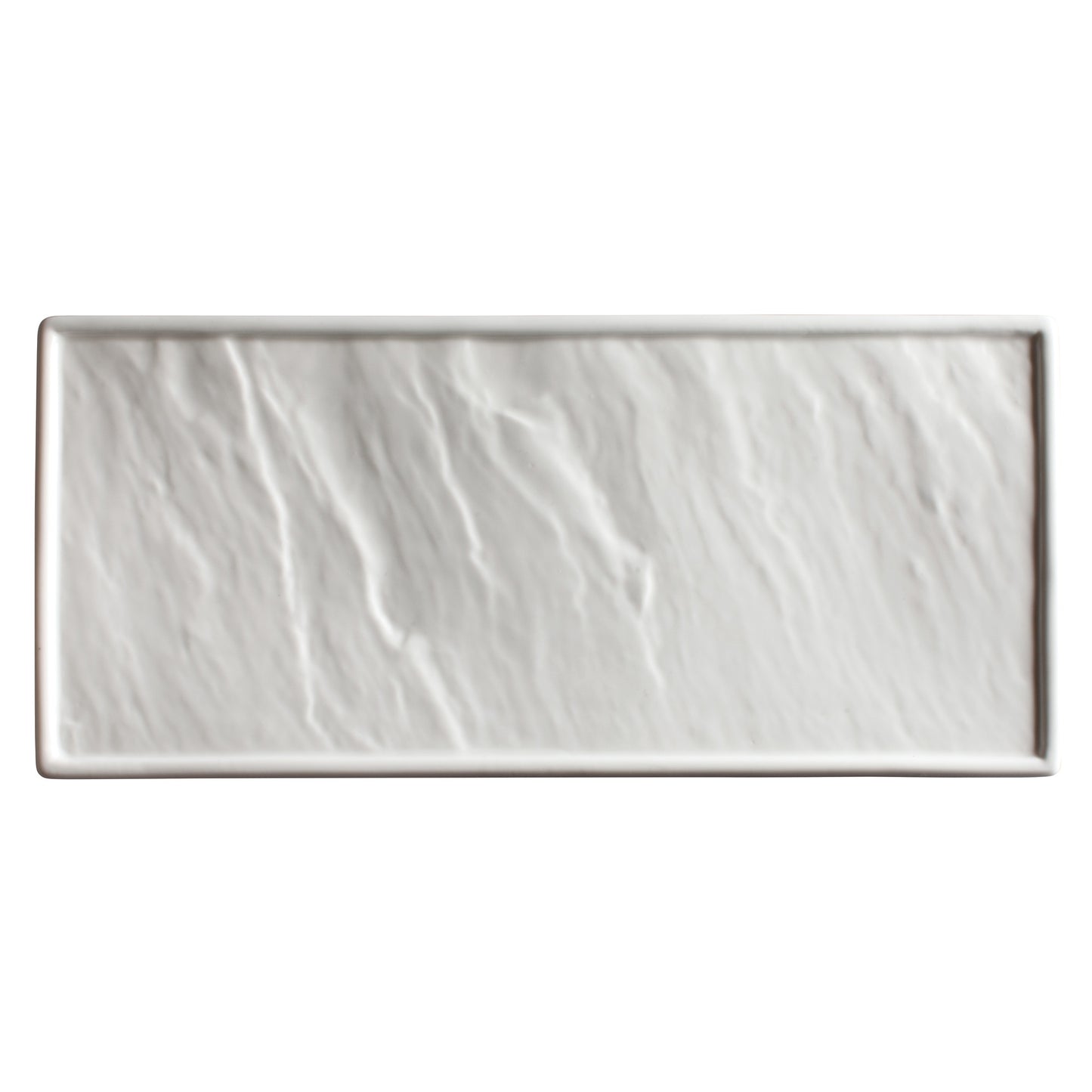 WDP001-204 - Calacatta Porcelain Rectangular Platter, Creamy White - 16-1/2"