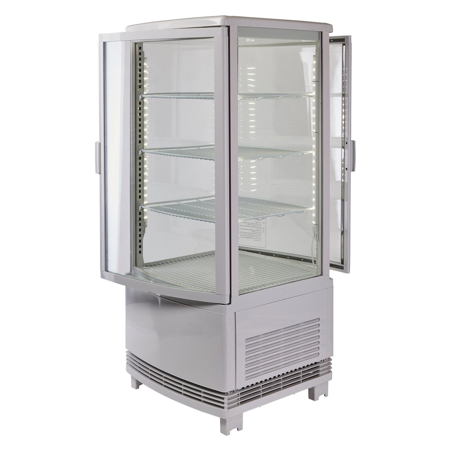 CRD-1 - Wht Countertop Refrigerated Beverage Display,110-120V,230W,2.7A,dual Curved Drs