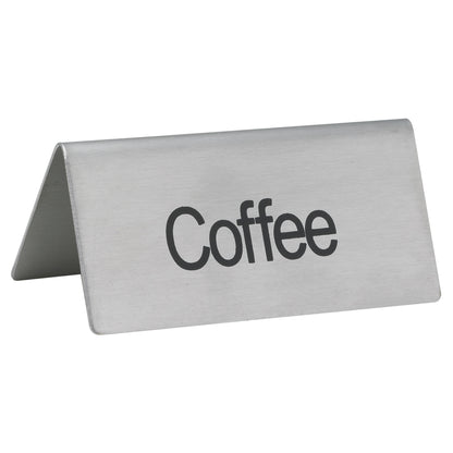 SGN-103 - Tent Sign, Stainless Steel - Coffee