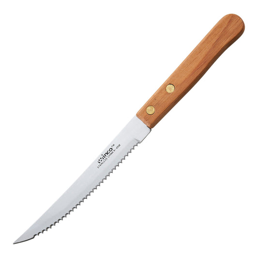 K-45W - Steak Knives, 4-1/2" Blade, Wooden Handle, Pointed Tip