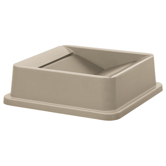 PTCSL-35BE - Tall Square Trash Can Lid, Swing - 35 Gallon, Beige