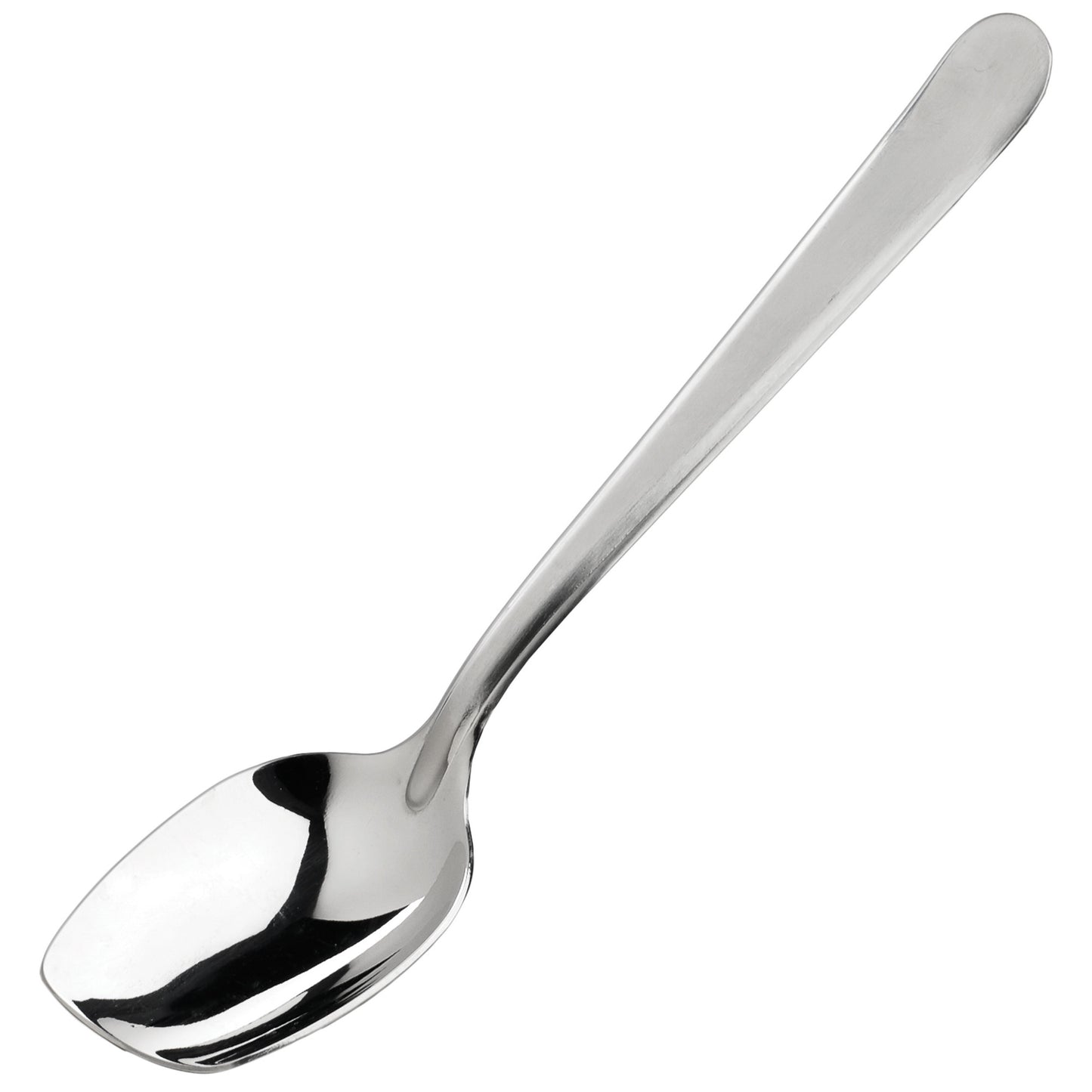 SPS-S8 - Slanted Plating Spoon - Solid, 8"