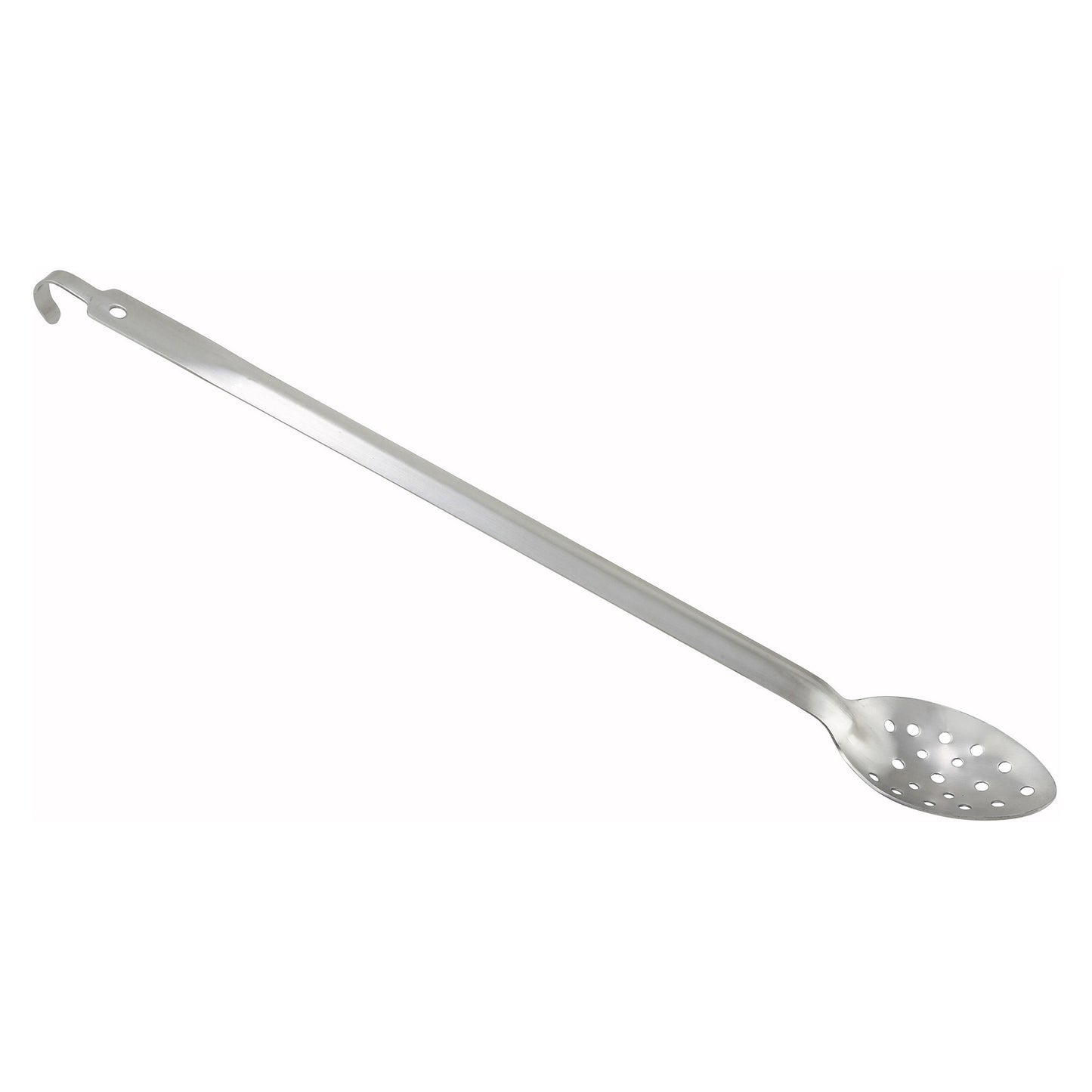 BHKP-21 - 21" Heavy-Duty Basting Spoon with Hook, 2mm - Perforated