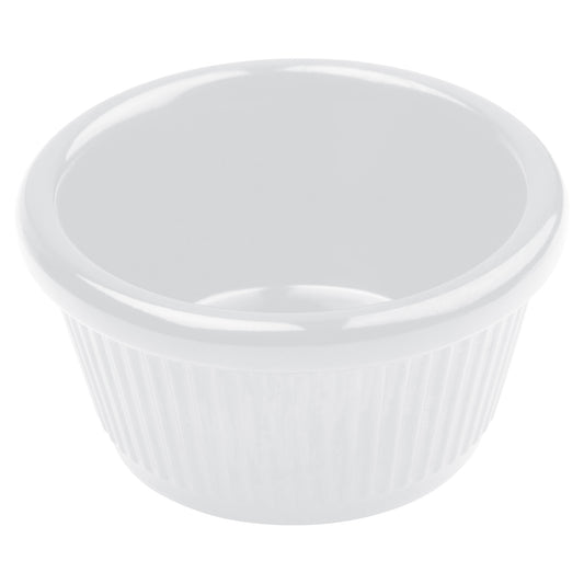 RFM-4W - Melamine Ramekin, Fluted - White, 4 oz