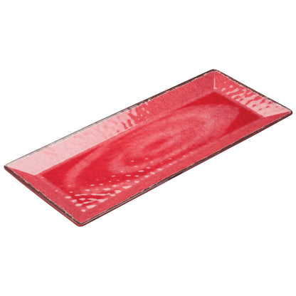 WDM001-508 - 19" x 8" Melamine Rectangular Plate, Red, 24pcs/case