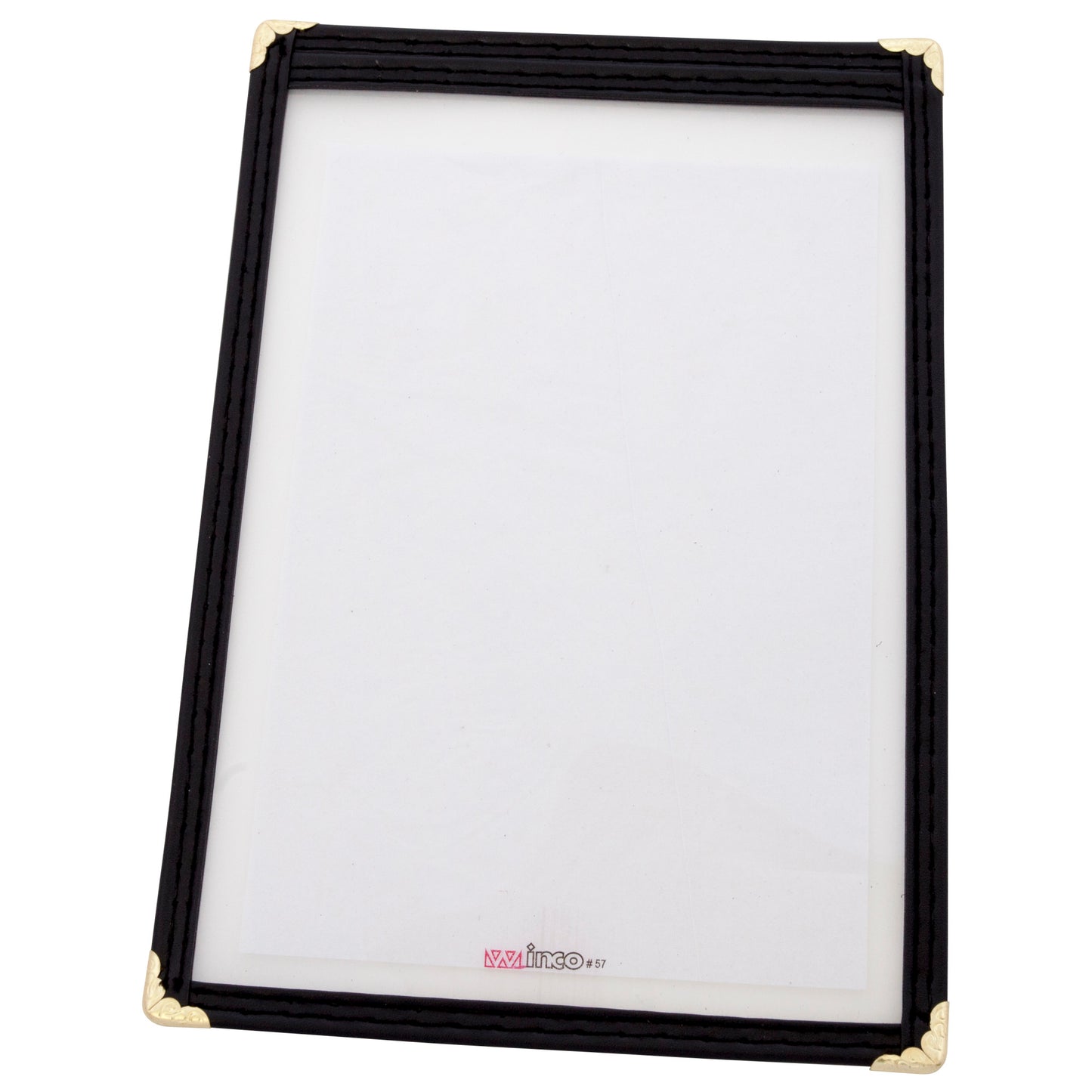 PMC-5K - Single Pocket Menu Cover - Black, 6-3/8 x 9-3/8