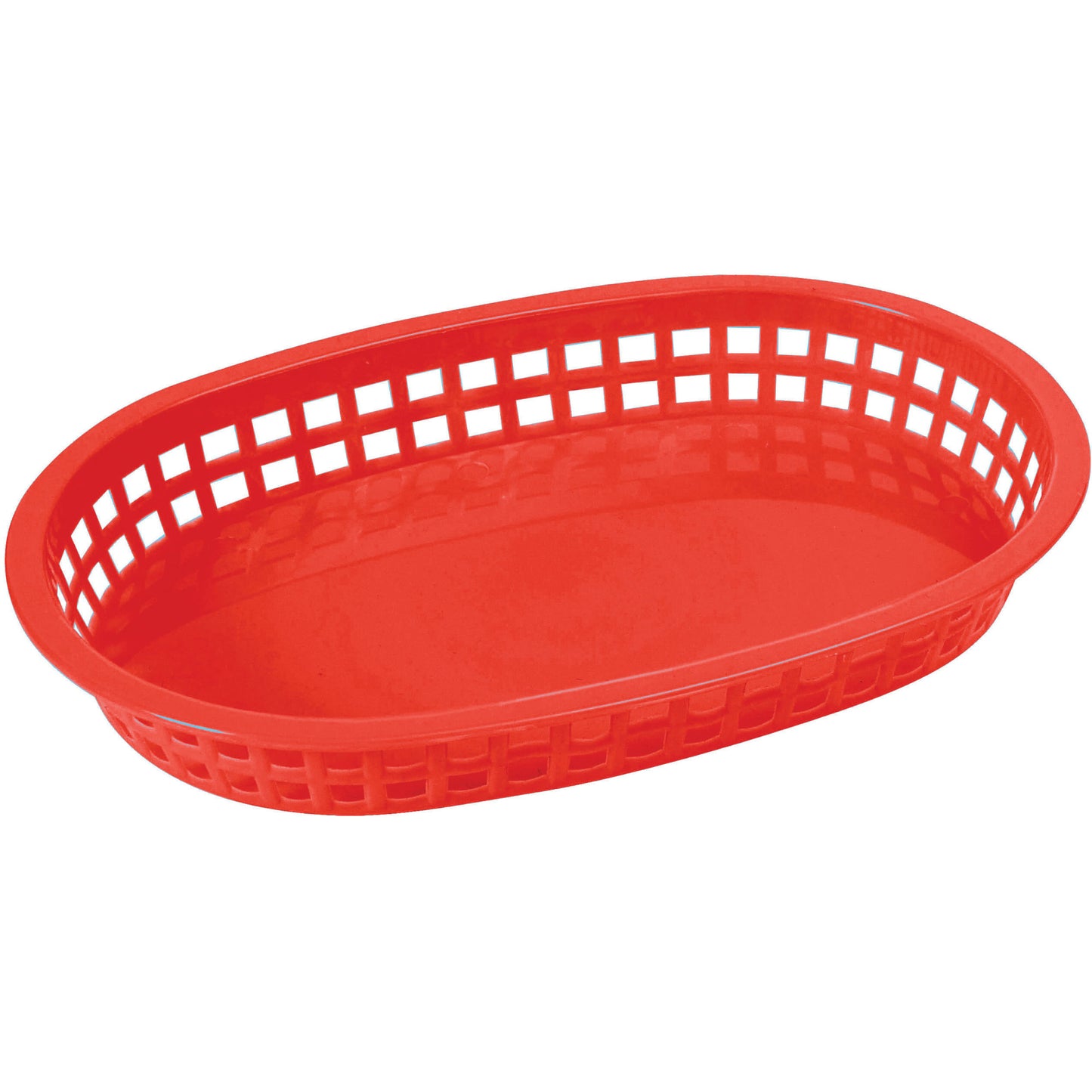 PLB-R - Oval Platter Baskets, 10-3/4" x 7-1/4" x 1-1/2" - Red