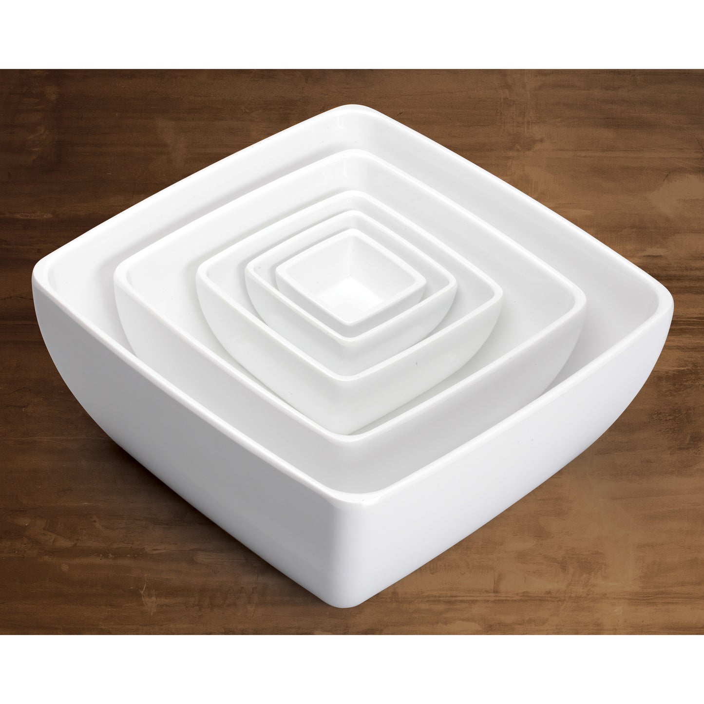 WDM009-204 - 7-1/2" Melamine Square Bowl, White, 12pcs/case