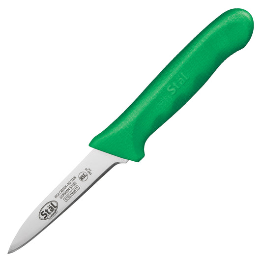 KWP-30G - Stäl 3-1/4" Paring Knife, 2 per Pack - Green