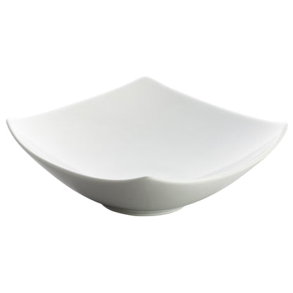 WDP013-101 - 8-1/4"Sq Porcelain Square Deep Bowl, Bright White, 12 pcs/case