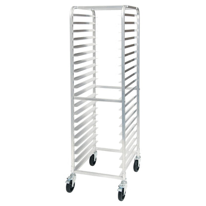 AWRK-20 - 20-Tier End-Load Sheet Pan Rack with Brakes - 3" Spacing - Welded