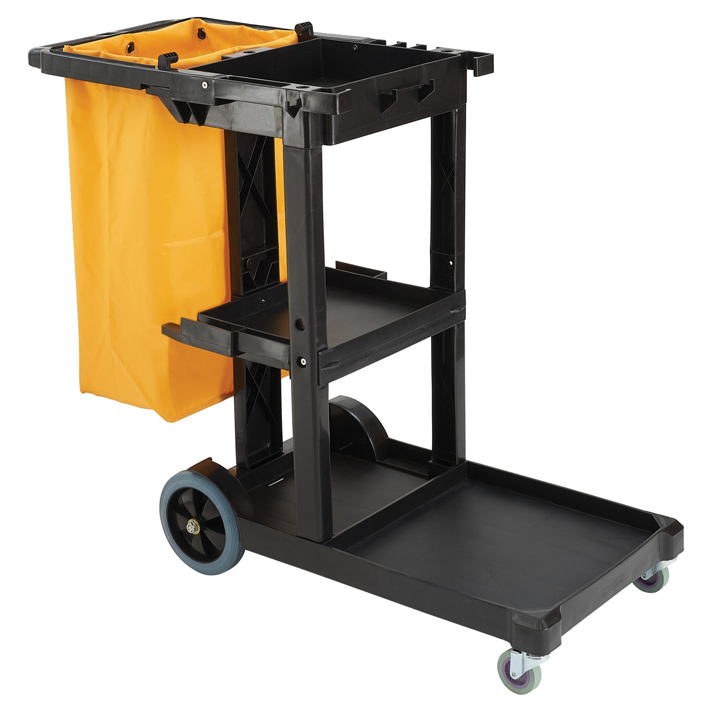 PJC-4538 - Janitorial Cart with 3 Shelves and Removable Bag