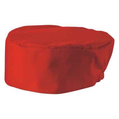 CHPB-3RR - Ventilated Pillbox Hats - Red, Large