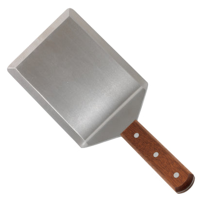 TN56 - Extra Heavy Turner with Cutting Edge, Wooden Handle, 5" x 6" Blade