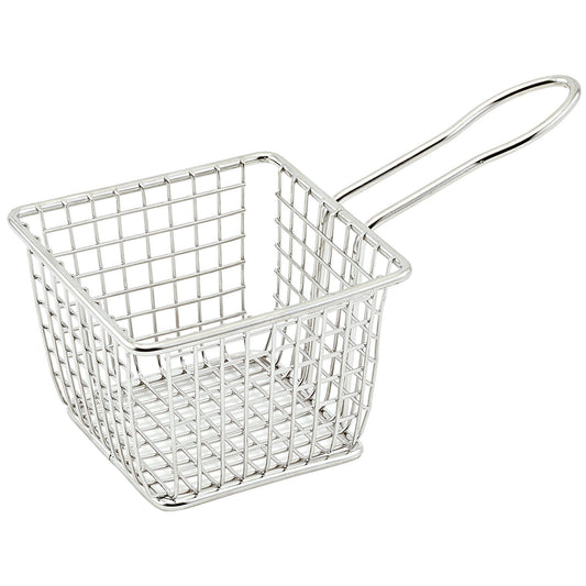 FBM-443S - Mini Serving Basket - Square, 4"L x 4"W x 3"H