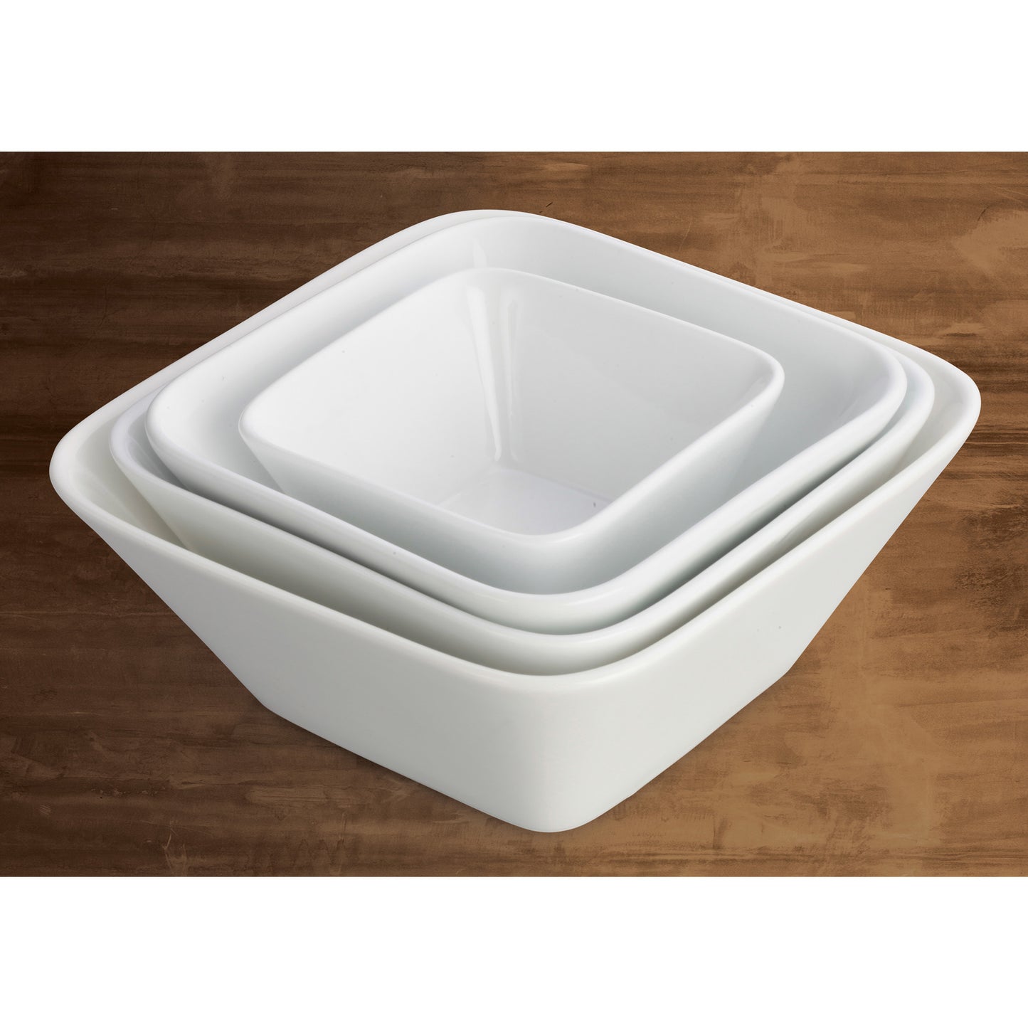 WDP008-102 - 6-1/4"Sq Porcelain Square Bowl, Bright White, 24 pcs/case