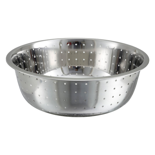 CCOD-15L - 15" Diameter Stainless Steel Chinese-Style Colander with 5 mm Drain Holes