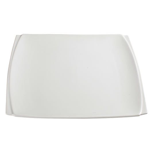 WDP009-102 - 10-1/2"Sq Porcelain Square Plate, Bright White, 12 pcs/case