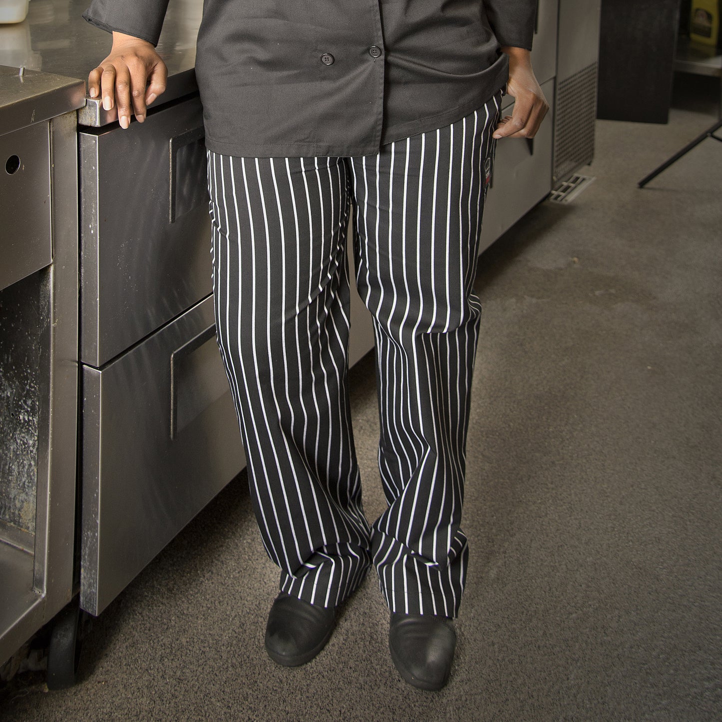 UNF-3CL - Chef Pants, Woven Chalkstripe - Large