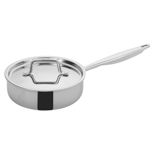TGET-2 - Tri-Gen Tri-Ply Stainless Steel Sauté Pan with Cover - 2 Quart