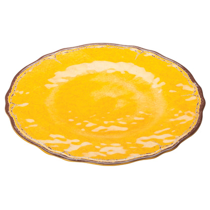 WDM001-602 - 11"Dia Melamine Hammered Plate, Yellow, 24pcs/case