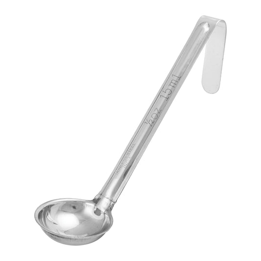 LDI-05SH - One-Piece Stainless Steel Ladle with 6" Handle - 1/2 oz