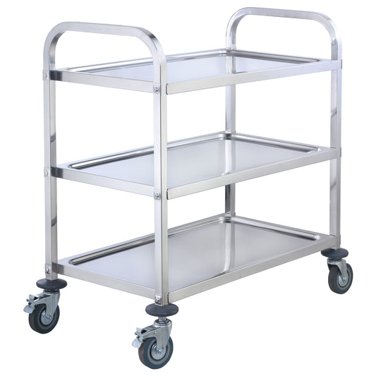 SUC-50 - Stainless Steel Trolley, 3 Tiers - 37" x 19" x 37"