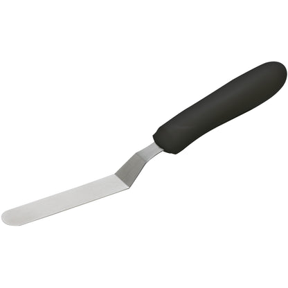 TKPO-4 - Spatula with Offset, Black Polypropylene Handle - 3-1/2" x 3/4"