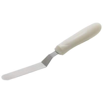 TWPO-4 - Spatula with Offset, White Polypropylene Handle - 3-1/2" x 3/4"