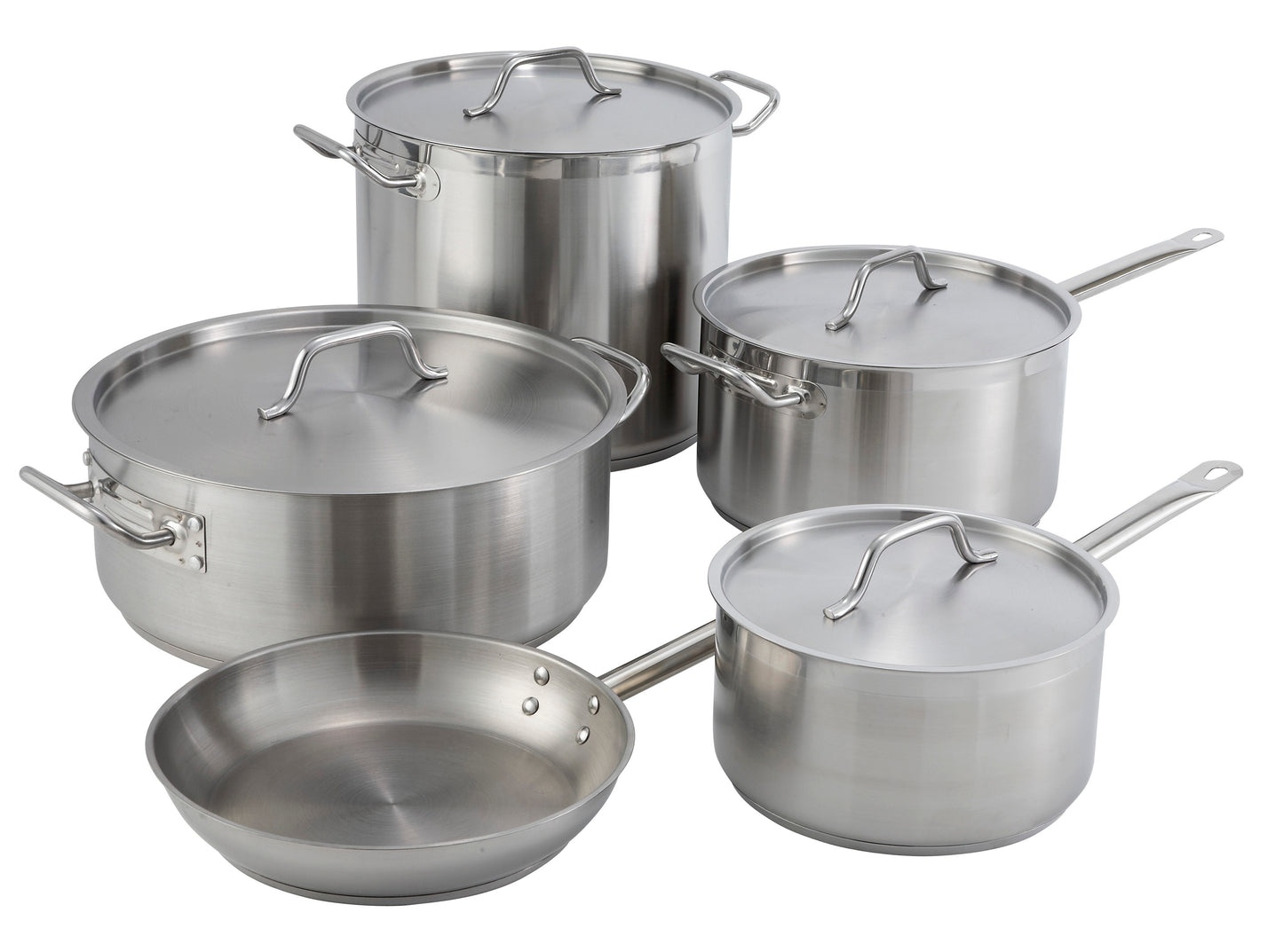 SST-12 - Stainless Steel Stock Pot with Cover - 12 Quart