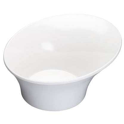 WDM004-203 - 8-1/2"Dia Melamine Angle Bowl, White, 24pcs/case