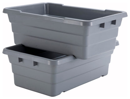 PL-8 - Nesting Polypropylene Lug Box, Gray