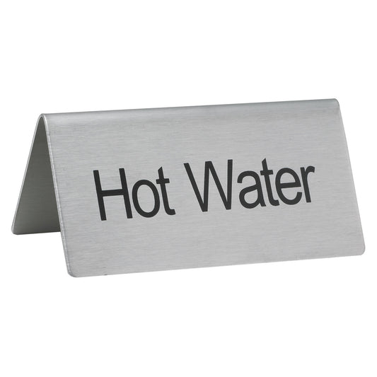 SGN-104 - Tent Sign, Stainless Steel - Hot Water