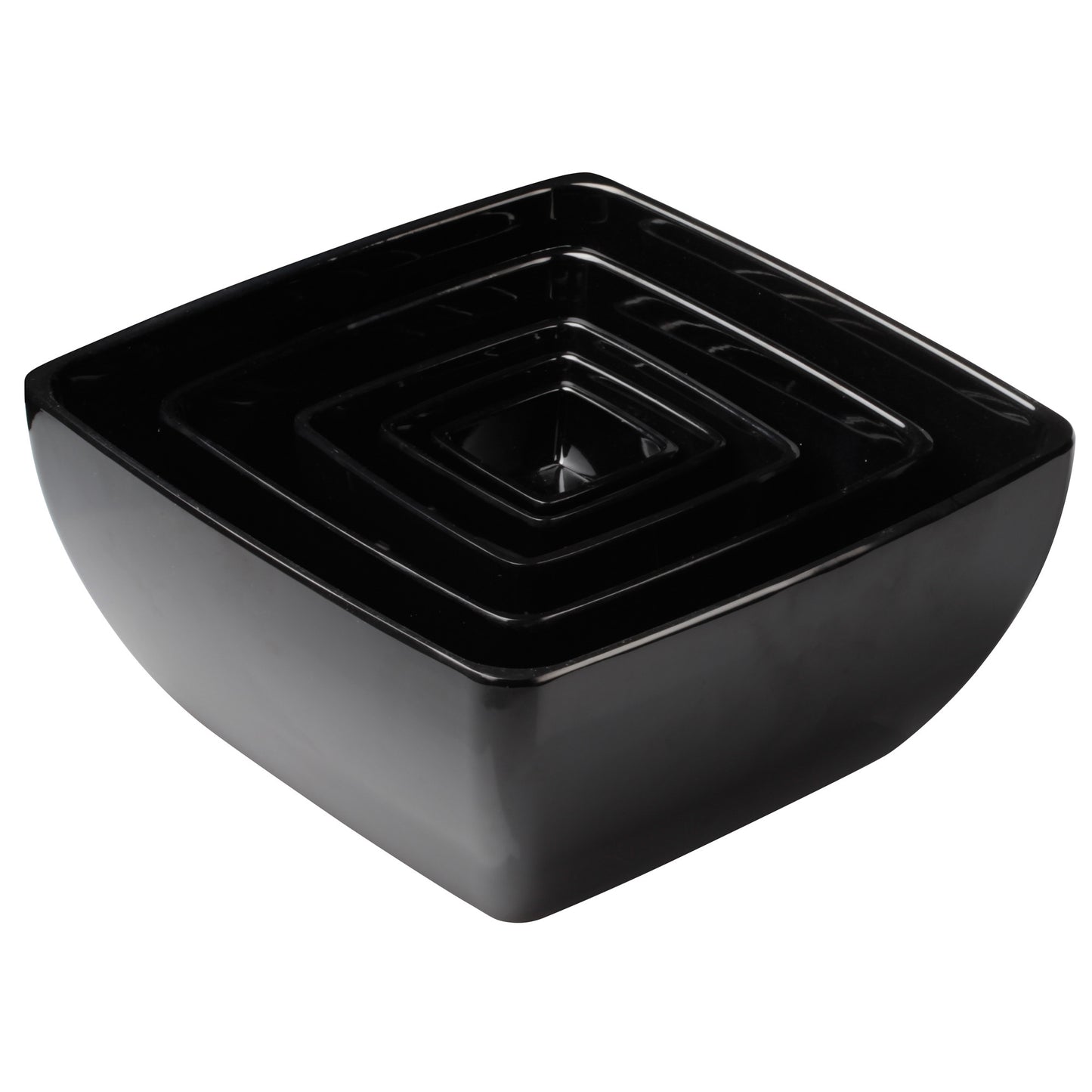 WDM009-304 - 7-1/2" Melamine Square Bowl, Black, 12pcs/case