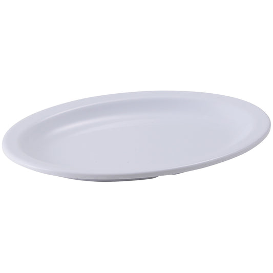 MMPO-96W - Melamine 9-3/4" x 6-3/4" Oval Platter - White