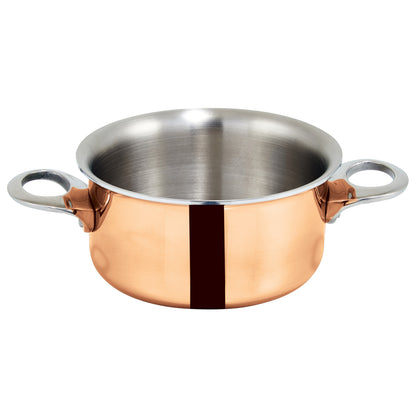 DCCR-3C - Mini 3.75" Casserole, Copper Plated, 15 oz