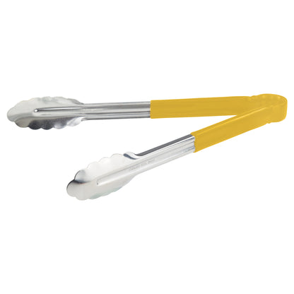 UT-12HP-Y - Heavy-Duty Utility Tongs with Plastic Handle - 12", Yellow