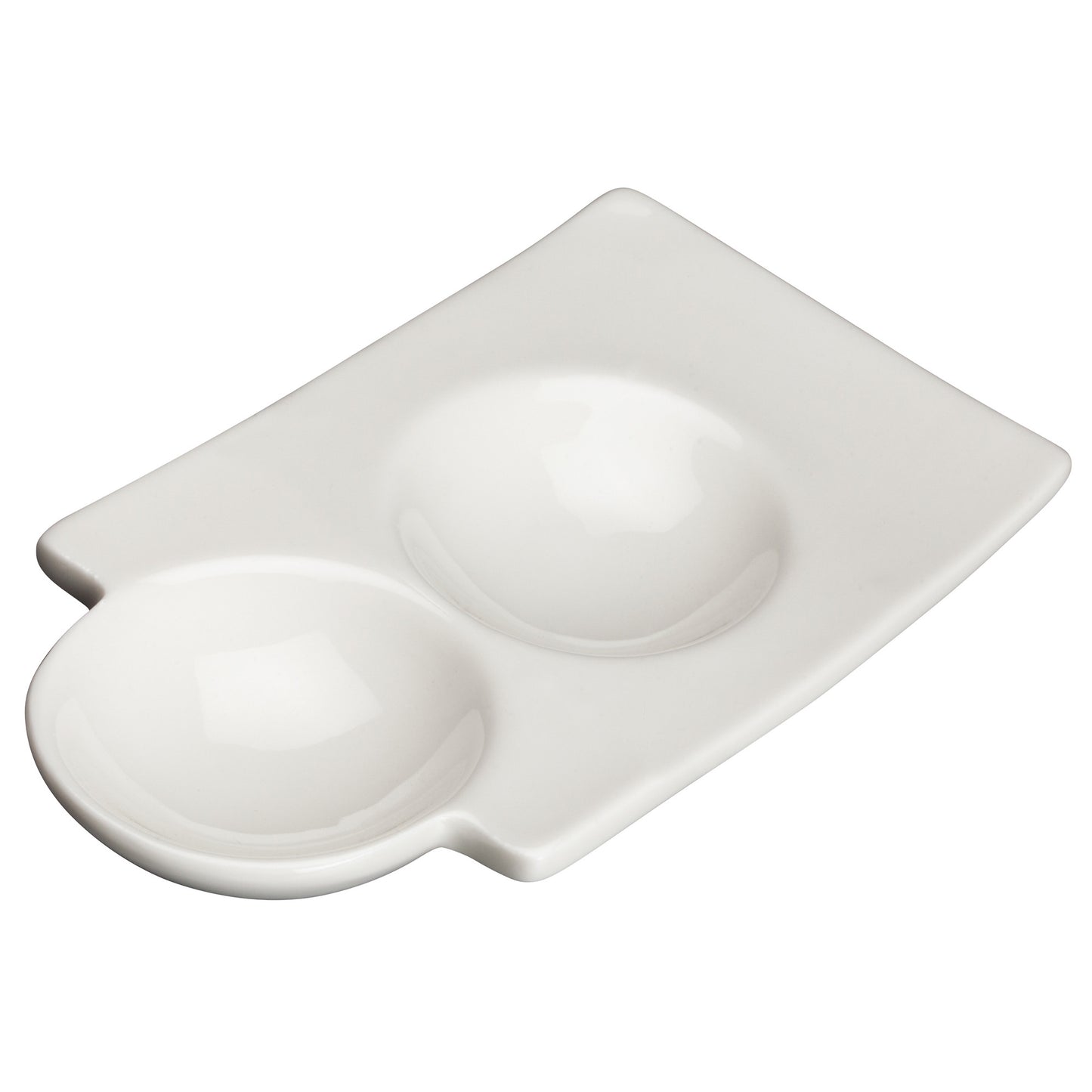 WDP017-106 - 6" Porcelain Duo Dish, Bright White, 36 pcs/case