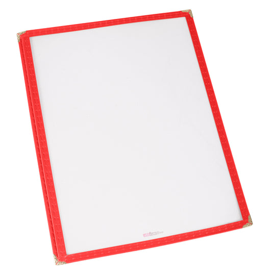 PMC-9R - Single Pocket Menu Cover - Red, 9-5/16 x 12-1/8