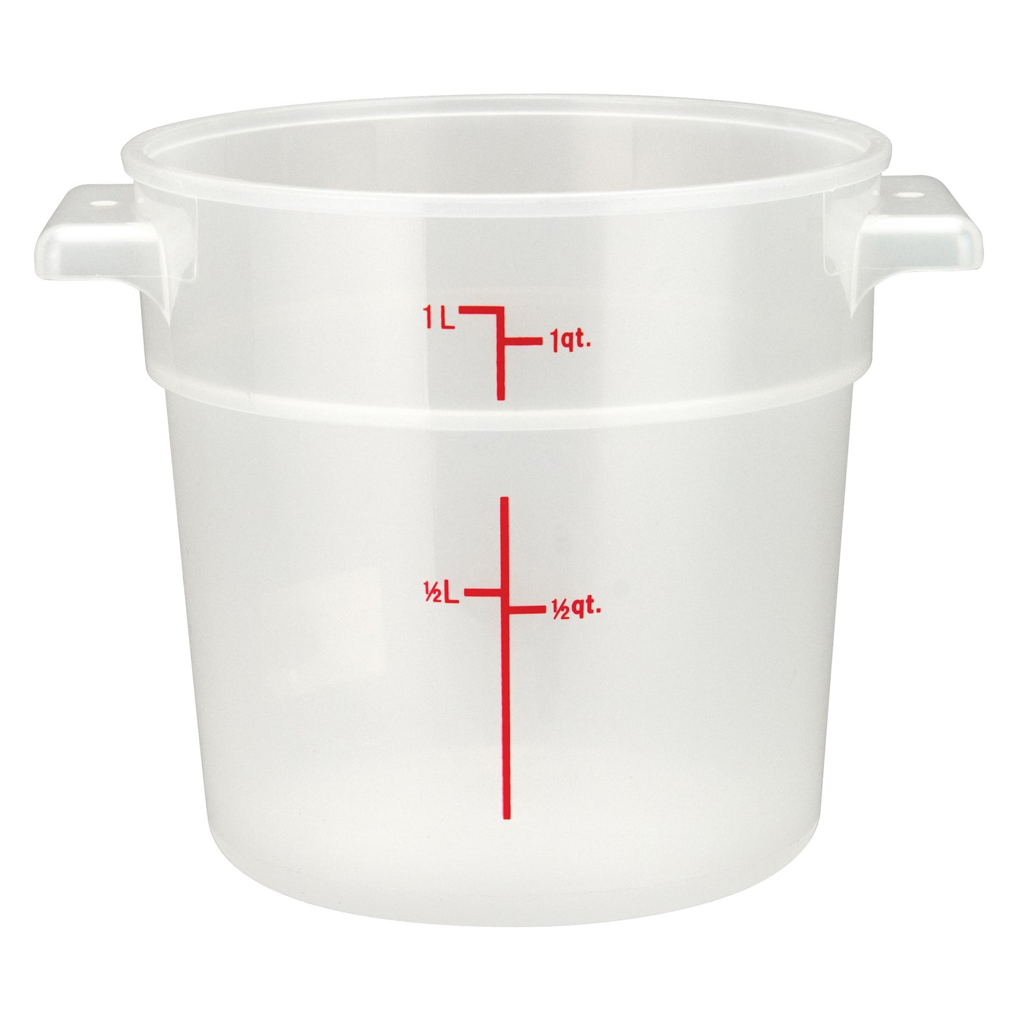 PTRC-1 - Round Storage Container, Translucent, Polypropylene - 1 Quart