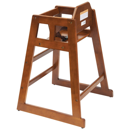 CHH-104A - Wooden High Chair, Assembled - Walnut