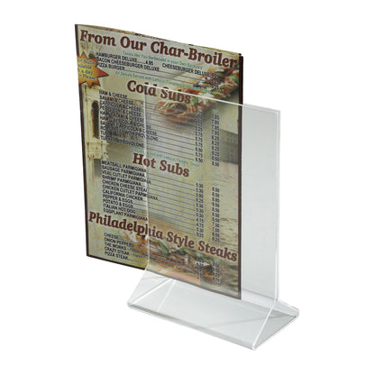 ATCH-46 - Double-Sided Clear Acrylic Menu Stand - 4" x 6"