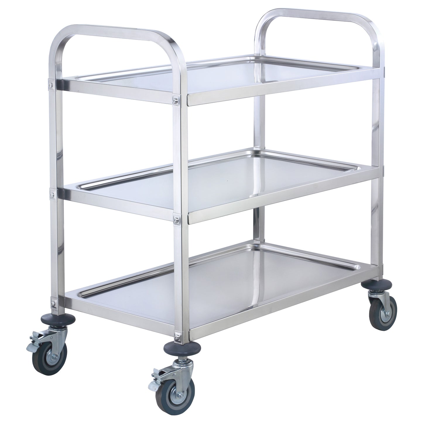 SUC-40 - Stainless Steel Trolley, 3 Tiers - 33" x 17" x 35"