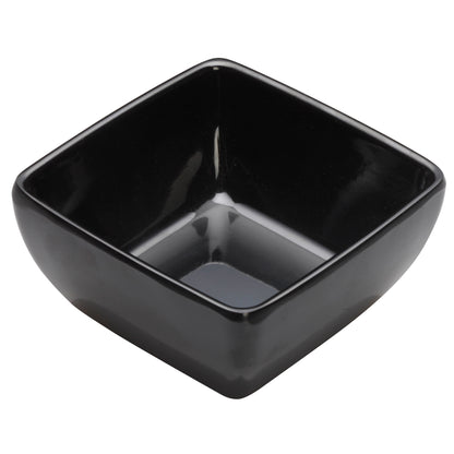 WDM009-302 - 3-1/2" Melamine Square Mini Bowl, Black, 48pcs/case