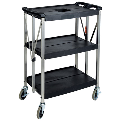 UCF-2916K - Folding 3-Tier Utility Cart - 29W x 16-1/2D x 36H