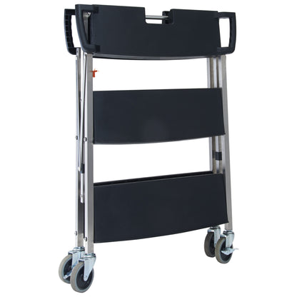 UCF-2916K - Folding 3-Tier Utility Cart - 29W x 16-1/2D x 36H